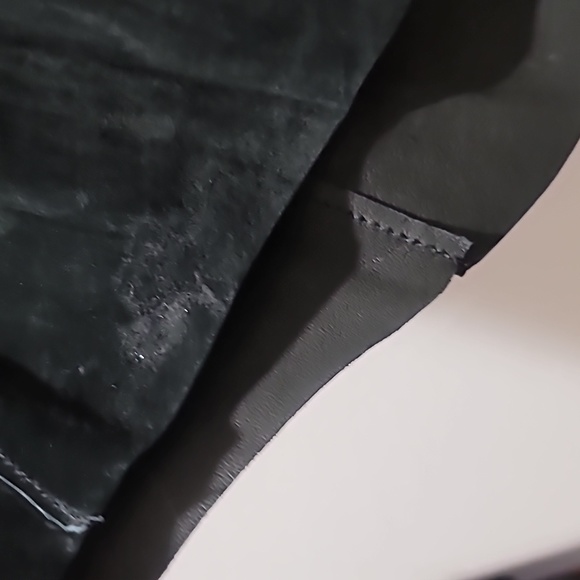 CAbi 8 Black Suede A-line Mid Calf Skirt Fall Western Boho Minimalist Fall Dress - Picture 8 of 12